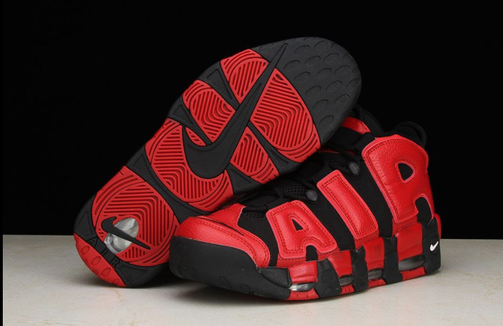 Nike Air More Uptempo QS Red Black - Click Image to Close